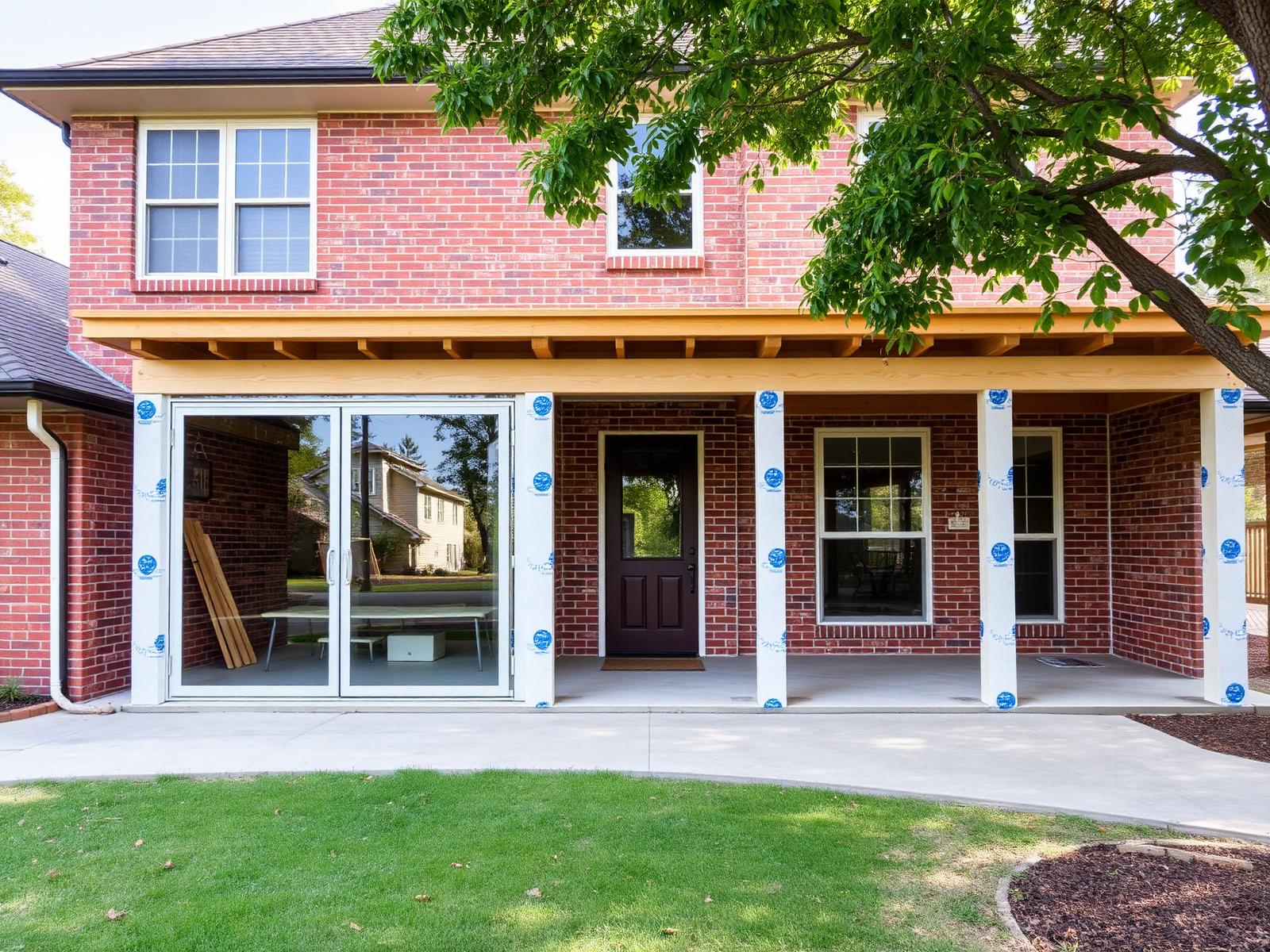 Second-story addition in progress